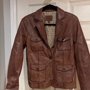 Sundance Brown Leather Patch & Cream Floral Liner